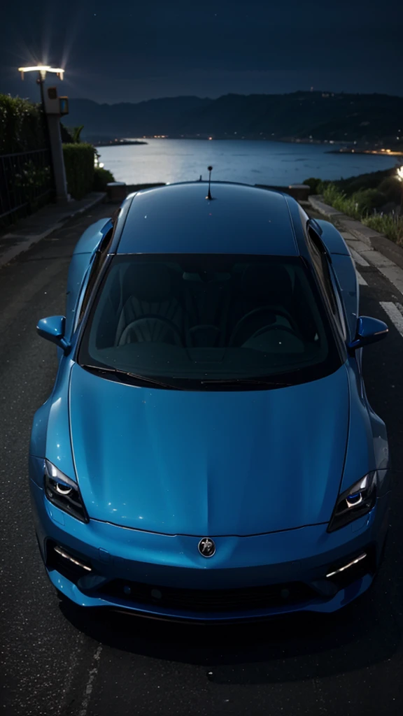 Blue night, rich car