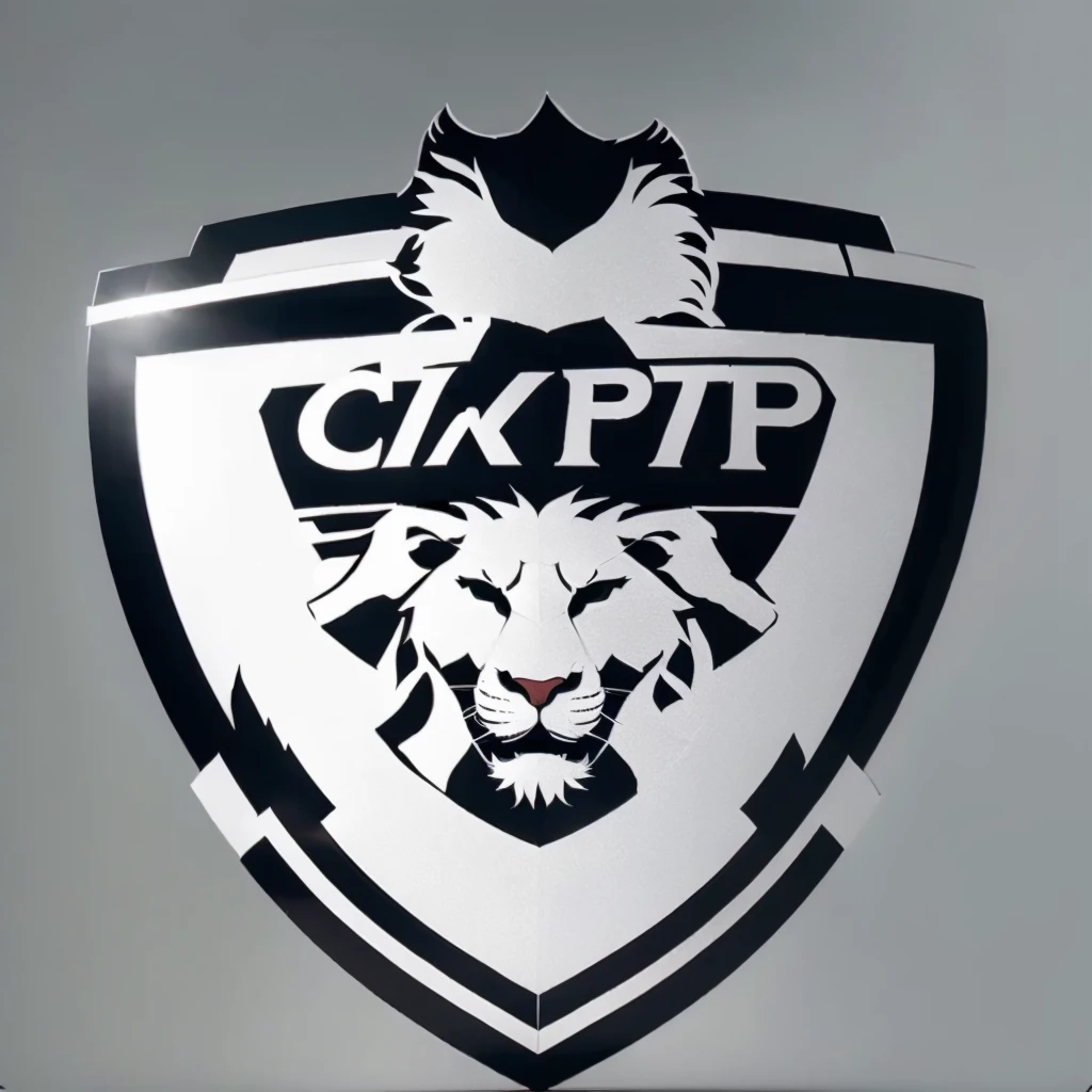 Soccer shield with a ball and a lion in the logo