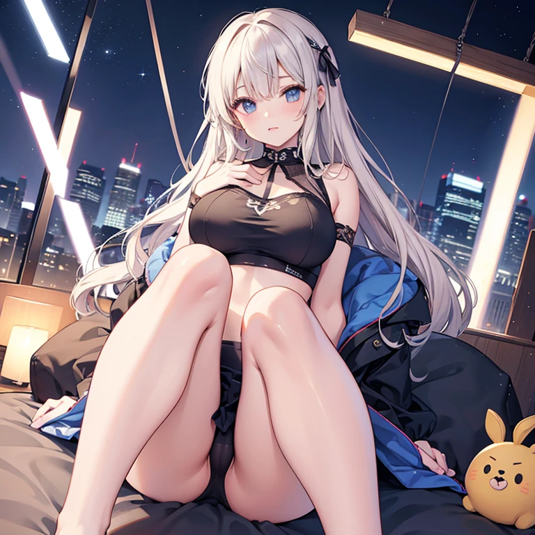 (masterpiece:1.2), (best quality:1.2), perfect eyes, perfect face, perfect lighting, 1girl,milf, gigantic breasts, sagging breasts, open legs, panties, lie on your back,