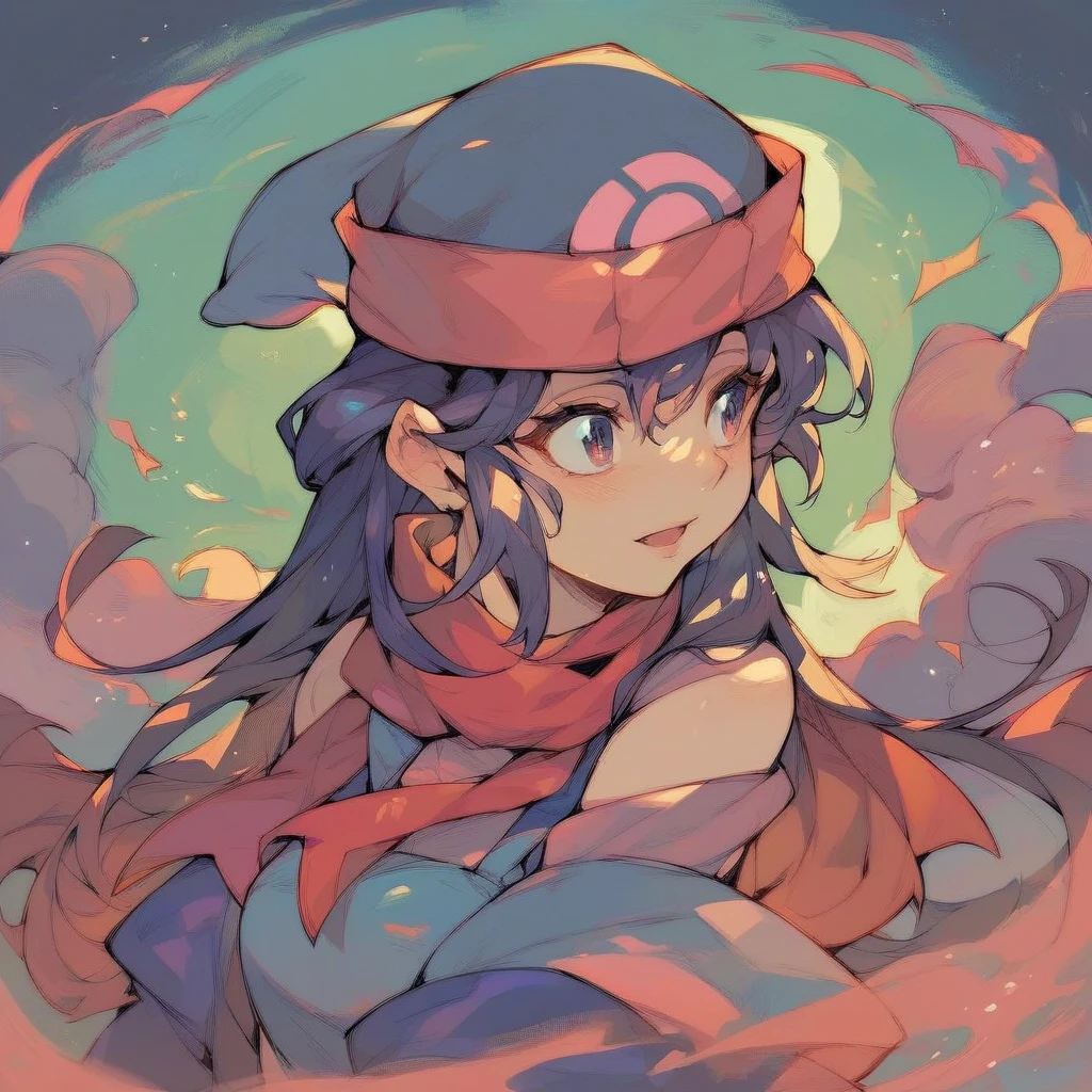 (masterpiece, best quality:1.2), 1girl, solo, Dawn, OkiOppai Style