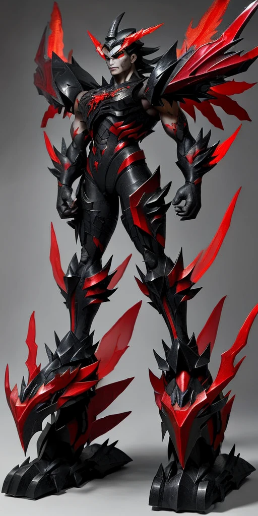 Red Black Transformers with Dragon Wings 