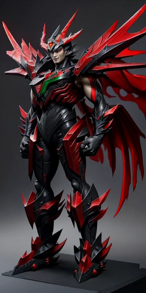 Red Black Transformers with Dragon Wings 
