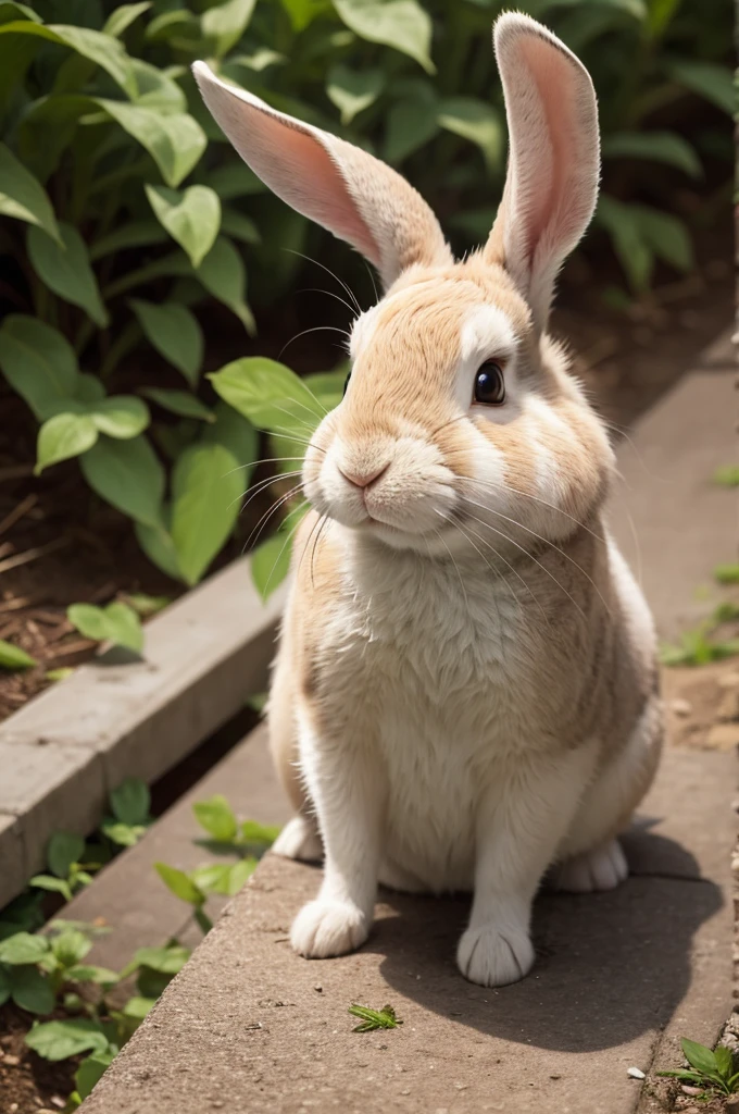 A curious rabbit 