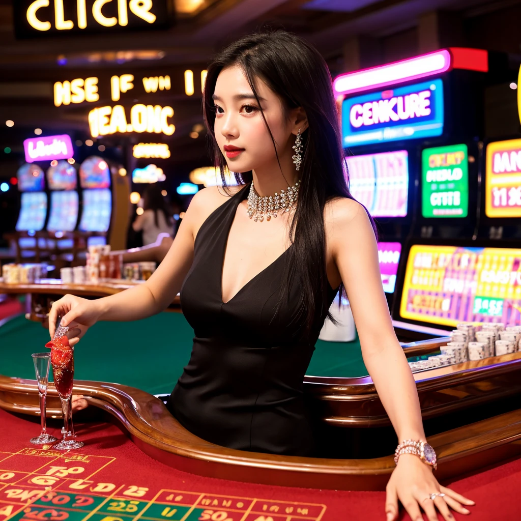 beautiful. casino girl, dress, night life