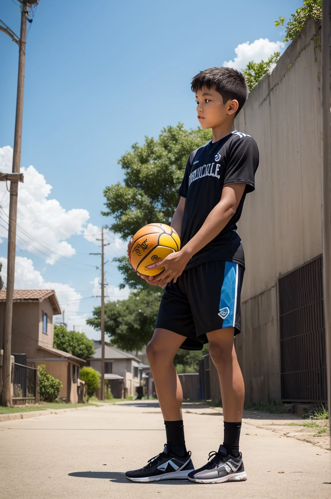 raise a poor playing ball in a humble neighborhood