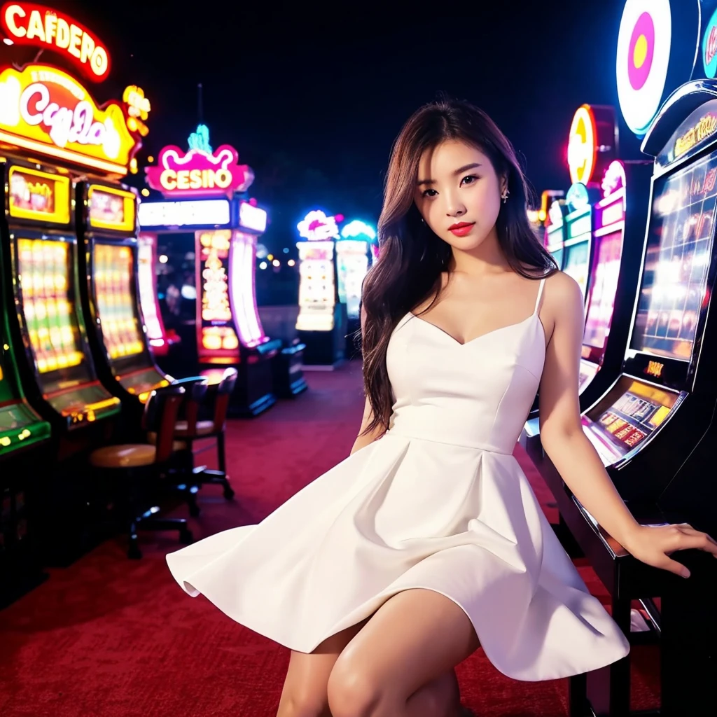 beautiful. casino girl, dress, night life