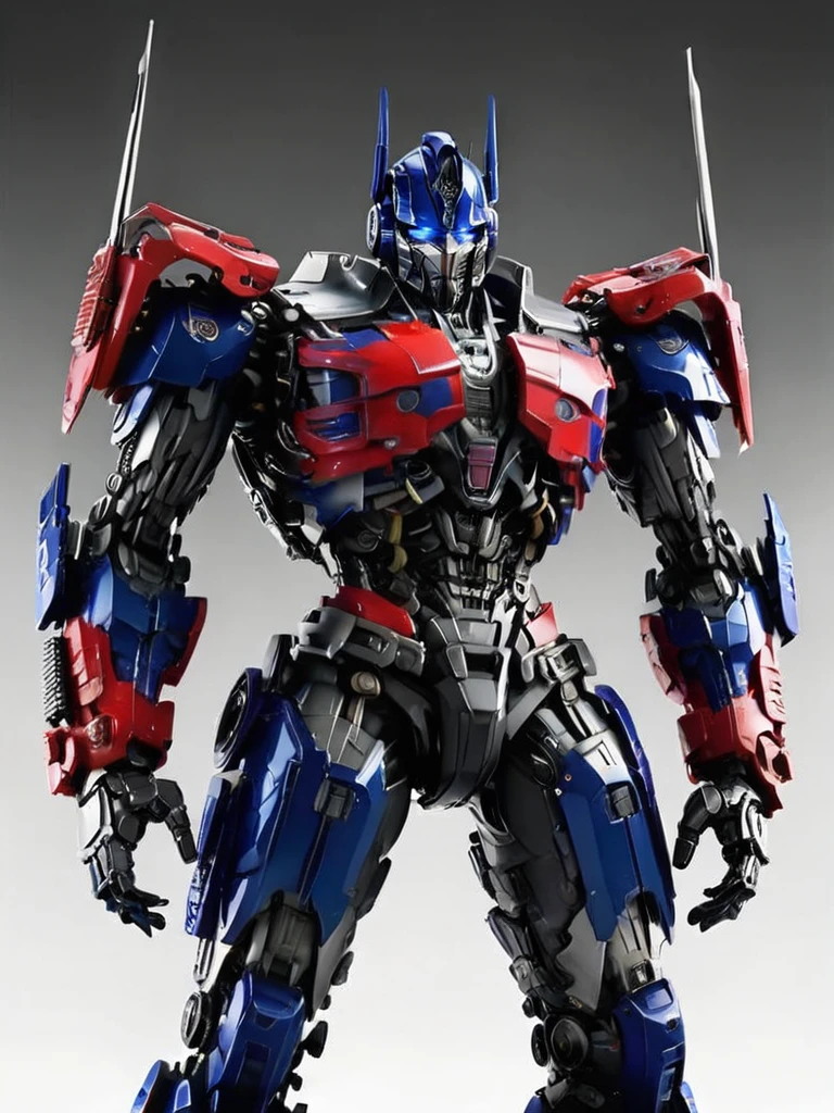 Optimus Prime,cyberhanfu, Cheongsam, cyberpunk city, dynamic pose, Headdress, hair ornament, long hair, cyberpunk, a high-tech city, full of machinery and futuristic element, futurism, technology,robot, mecha, weapon, no humans, science fiction, gun, white background, solo, holding, holding weapon, holding gun, clenched hand, standing, simple backgroundDe color negro