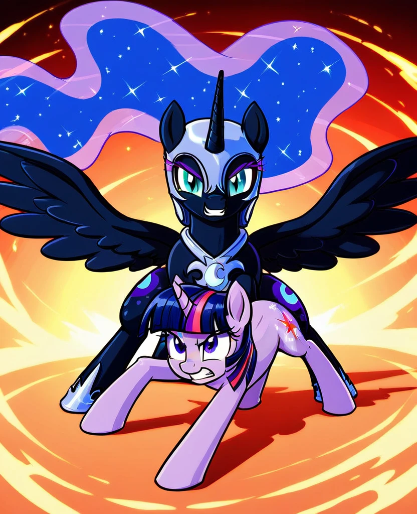 Pony nightmare moon fight Twilight Sparkle