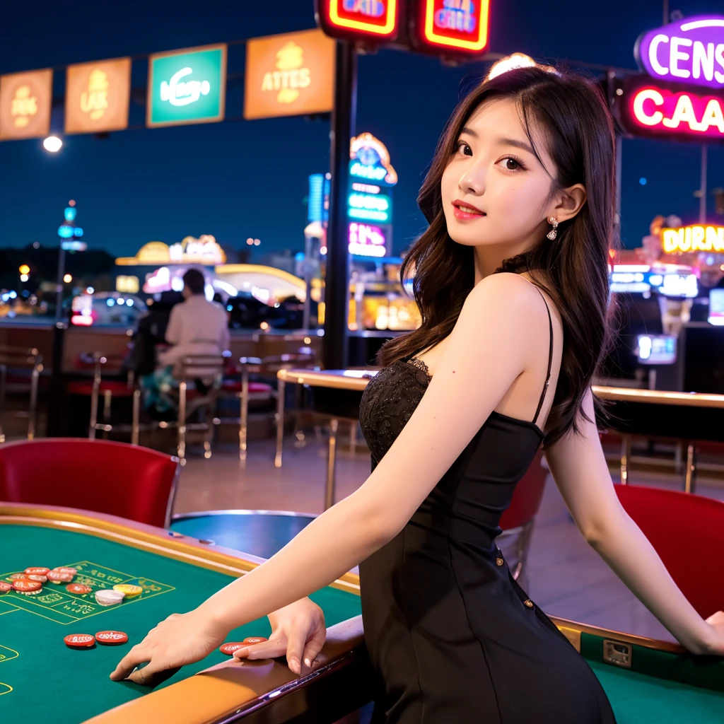 beautiful. casino girl, dress, night life