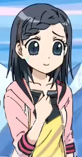anime girl with black hair and pink jacket standing in front of a mountain, anime girl named lucy, anime style”, an anime girl, rei hiroe, young anime girl, yuruyuri, hinata hyuga, (anime girl), aya takano color style, anime girl, anime visual of a cute girl, chiaki nanami, , rin