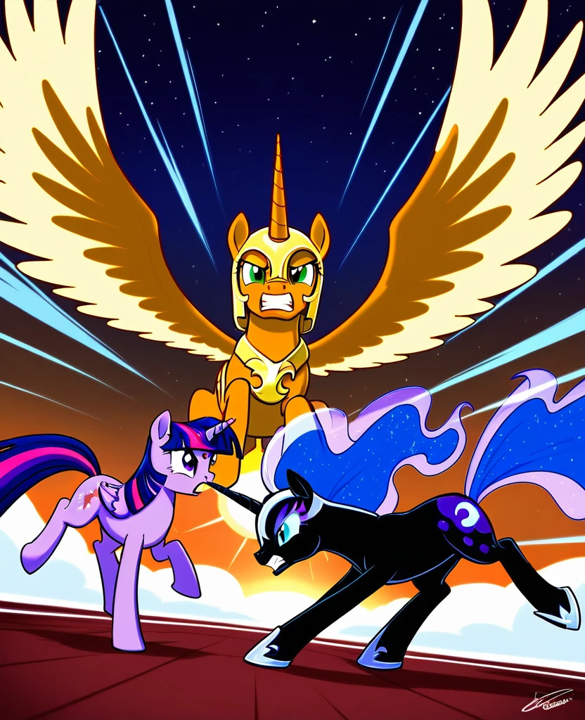 Pony nightmare moon fight Twilight Sparkle 