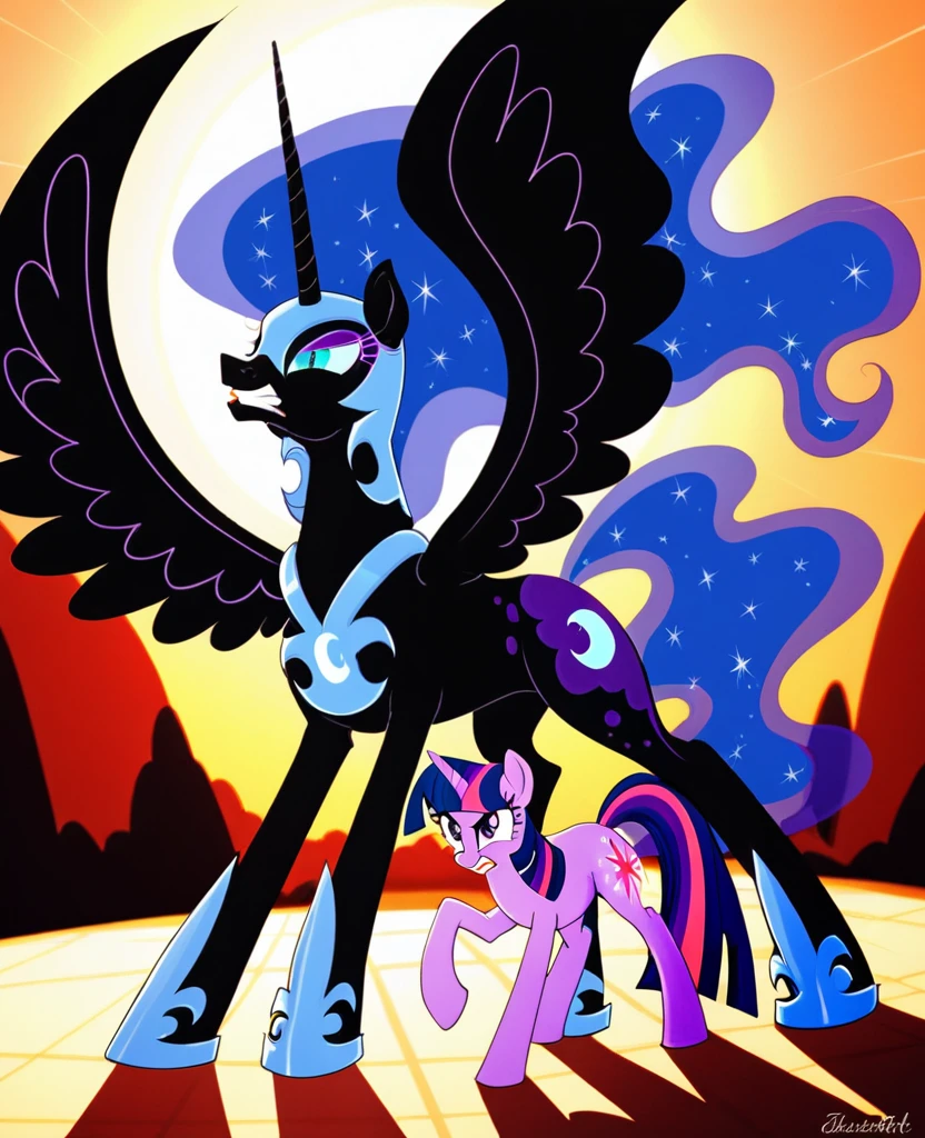 Pony nightmare moon fight Twilight Sparkle 