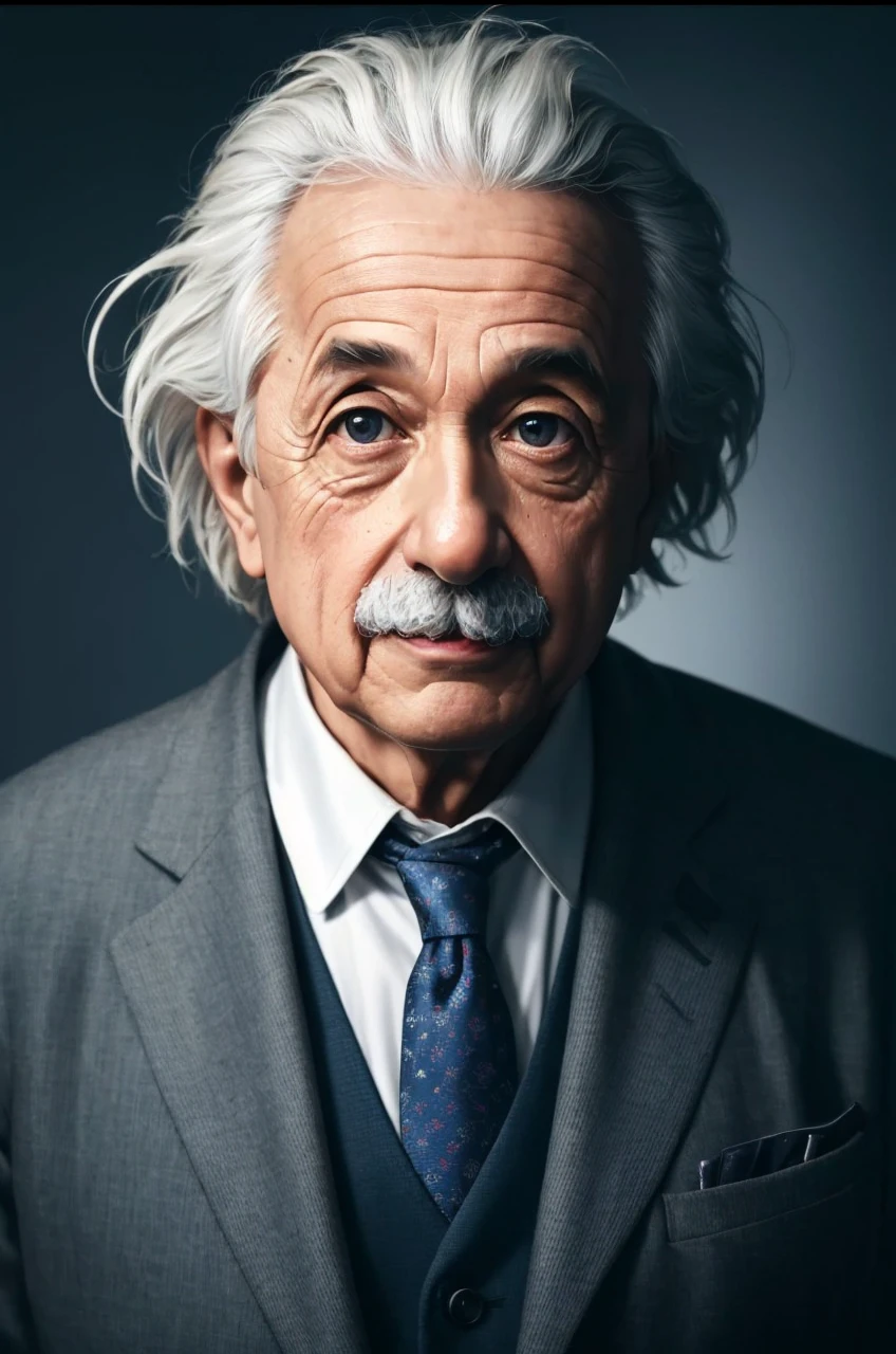 albert einstein, Old man albert einstein, realistically, dynamic lights, older, gray stubble beard, full footage, (extremely detailed 8k wallpaper from CG unit), trending on ArtStation, trend at CGSociety, high détail, sharp focus, dramatic, photorrealistic