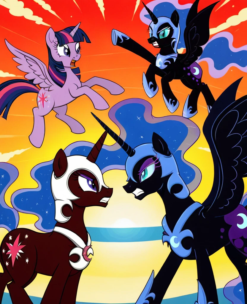 Pony nightmare moon fight Twilight Sparkle
