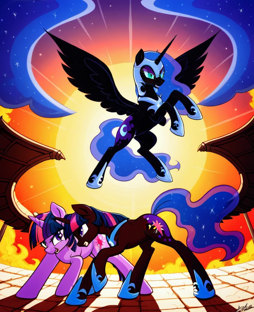 Pony nightmare moon fight Twilight Sparkle