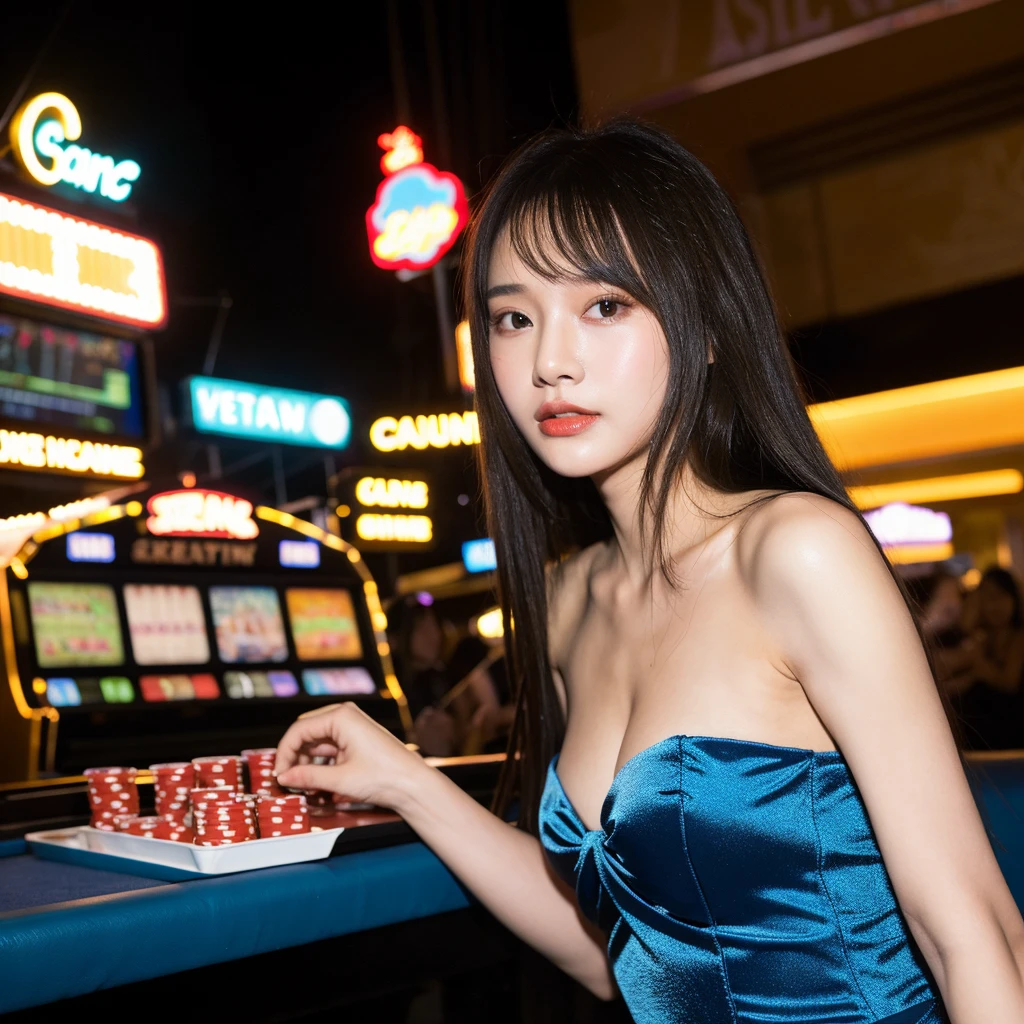 beautiful. casino girl, dress, night life