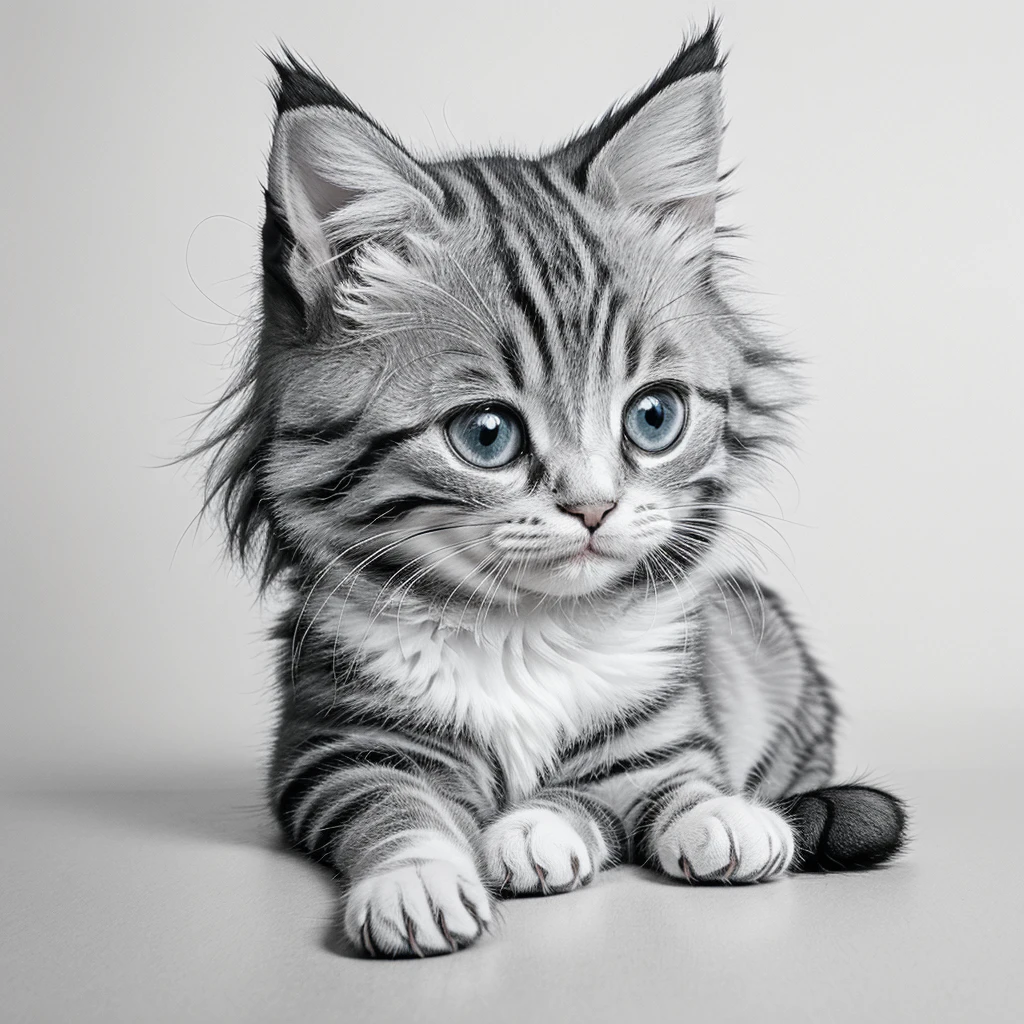 Cute kitten ,line art,not coloured 