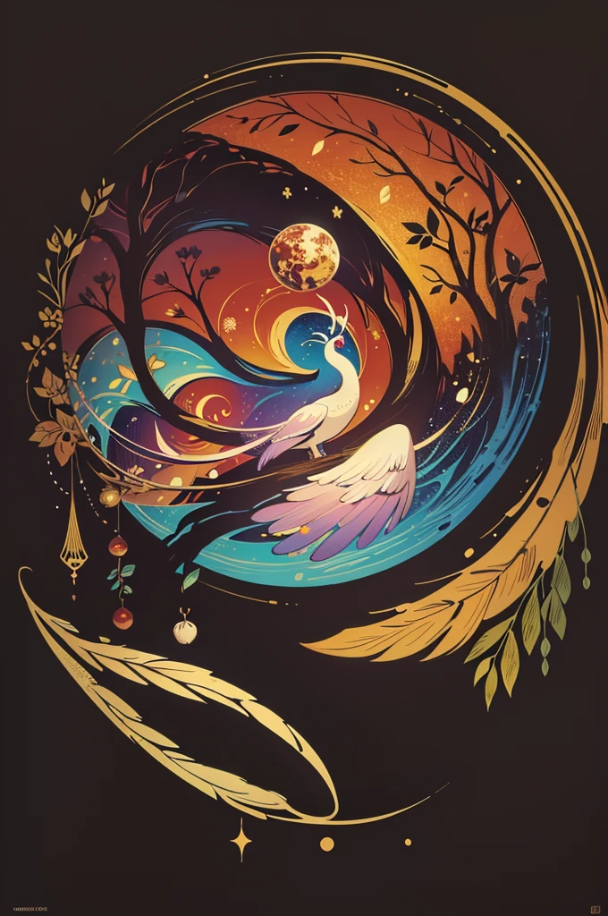 circular tree,four seasons,spring,summer,autumn,winter,leaves,roots,branches,trunk,ornate border,decorative,digital illustration,artwork,movement,time,swirling background,dark background,vibrant colors,natural,life cycle,growth,change,nature,life,peace,harmony,spirituality,symbolism,digital art,illustration,painting,graphic design,art,design,digital media,online art,visual art,fine art,fantasy