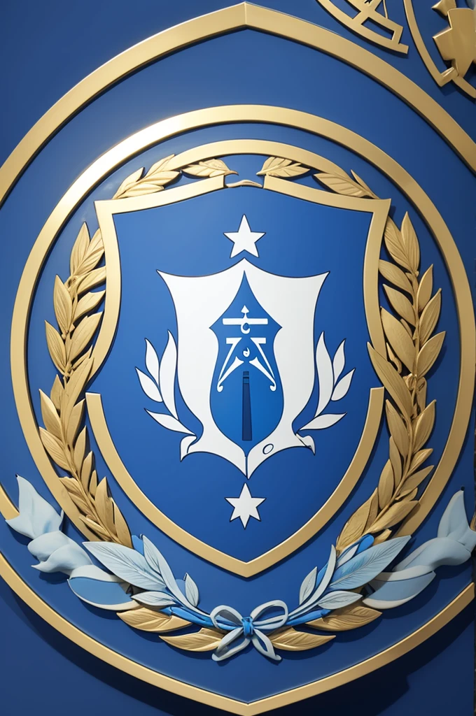 Shield of an Arab club in blue color
