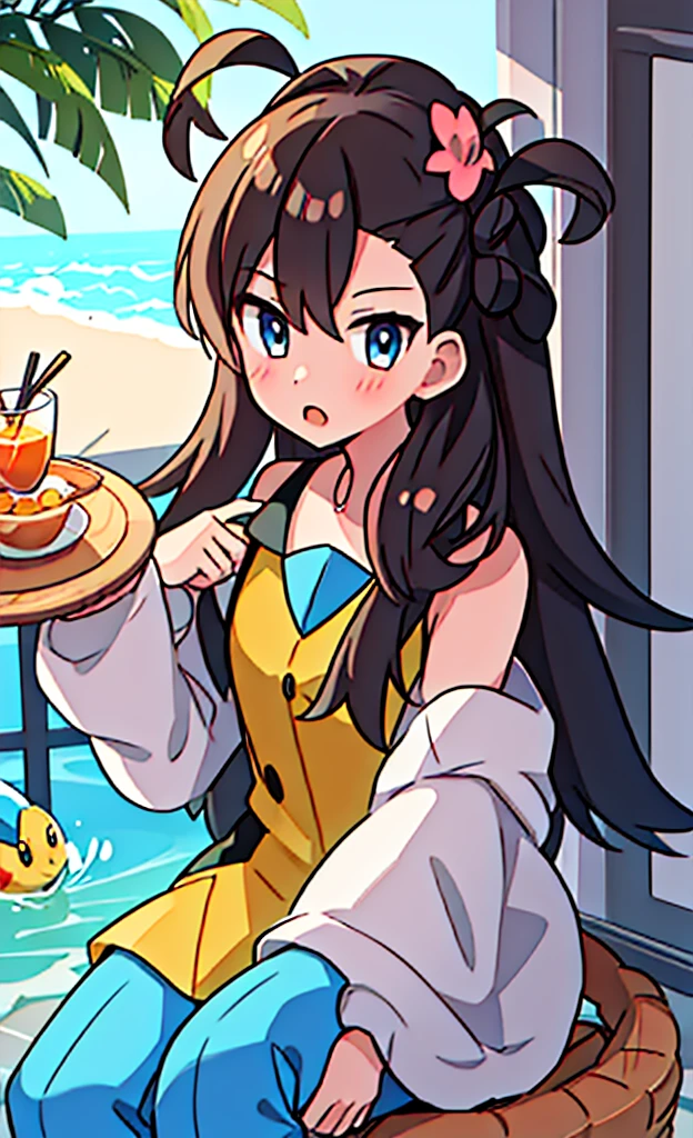 masterpiece,Highest quality,1 Girl,alone,Pokémon-like art style,