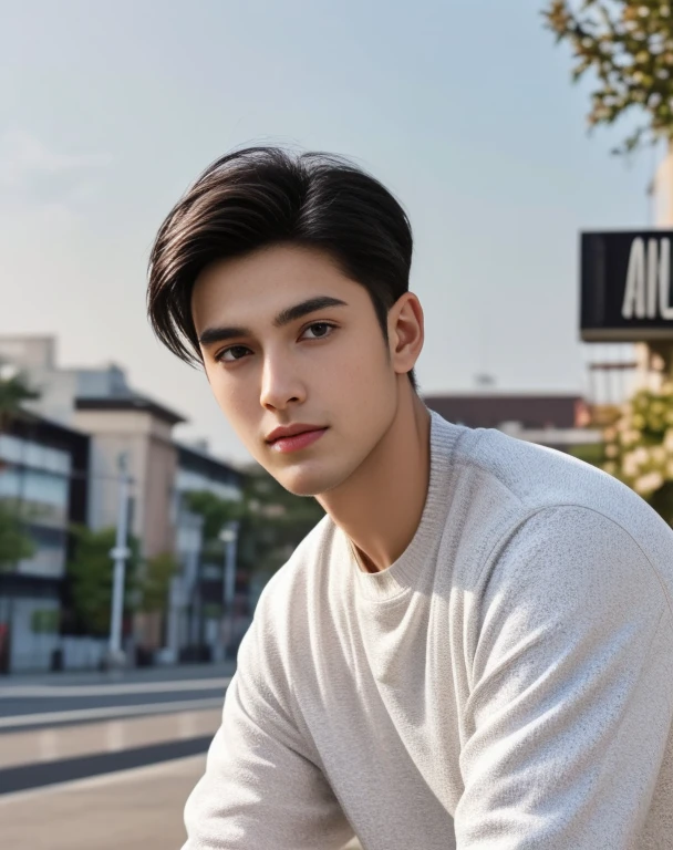 Man Aarav wears a black leather jacket and poses for a photo., Portrait of Jughead Jones, Headshot, Inspired by Adam Dario Kiel, Headshotgraph, Headshot profile picture, Rafael Pernaz, Portrait, handsome face, David Marquez, good looking face, Acting headshot, Rick Dai, Christian Orrillo, male actor, handsome man,short black hair asian man, beautiful haraam man,stereoscopic 8k,45 high quality colored lights,000,000,000 pixels, photo, post-trade photo, animation, Portraitที่สวยงามสมจริง.