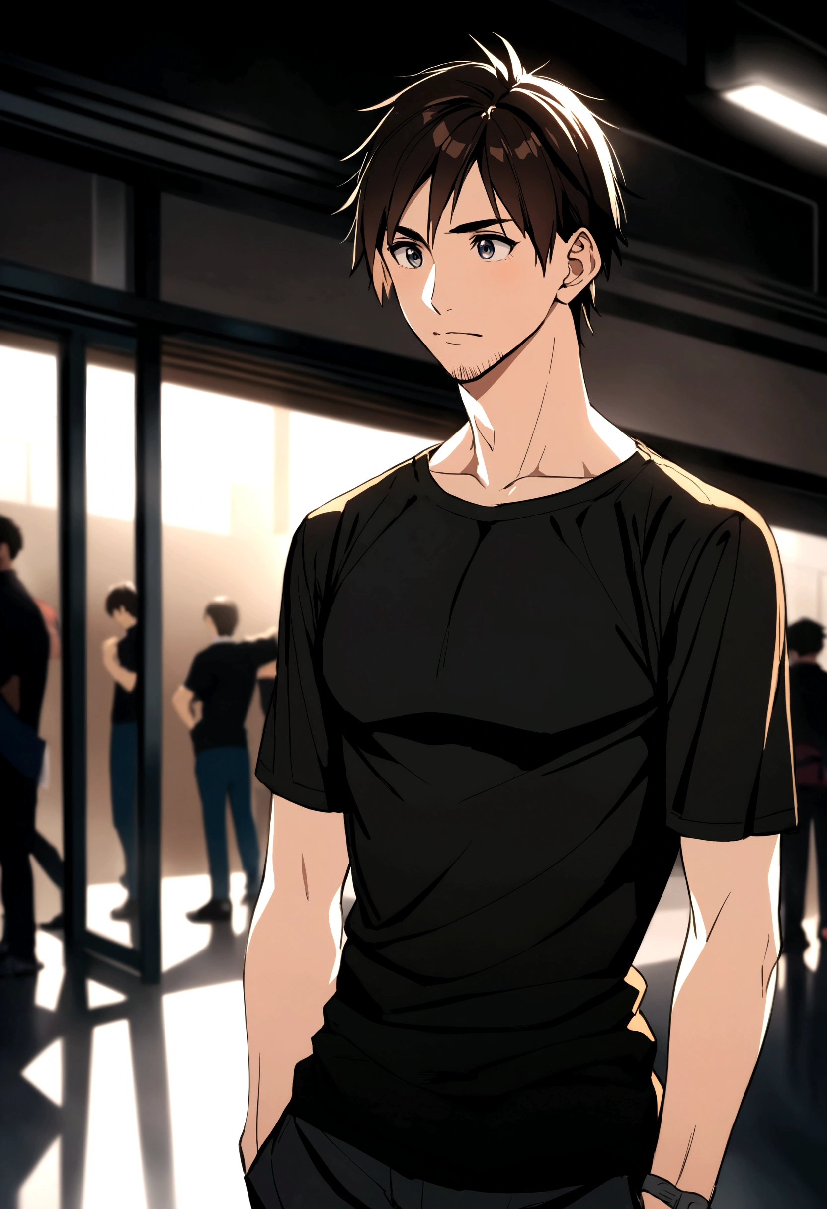 lionel messi, anime black shirt