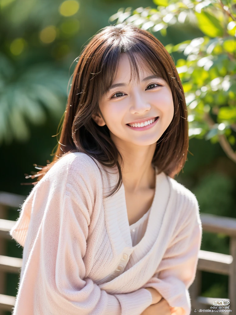 Highest resolution、Masterpiece、8K、50th Generation、woman、Japanese、smile