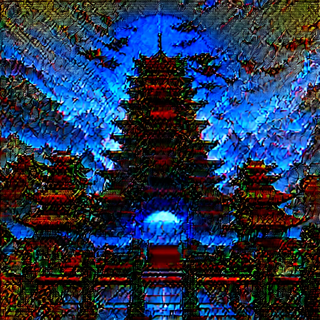 ((masterpiece, Highest quality, High resolution)), ((Highly detailed CG integrated 8K wallpaper)), A five-story pagoda flies in the morning sky, A large number of five-story pagodas,Sunrise on a cloudy morning, Strong sun rising in the sky, moody The rising sun in the background, orange sky outside, Sunrise on a cloudy morning, sky setting, The rising sun in the background, Sunrise is, The rising sun in the background, Background Sky, Background Sky, With dramatic skies,