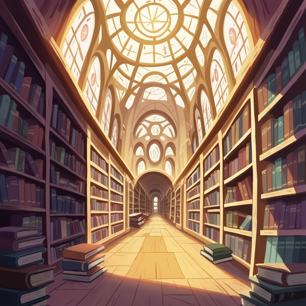 there is a picture of a book store with a man walking through it, gothic epic library concept, gothic epic library, gothic library, library of ruina concept art, ancient library, books cave, magic library, an eternal library, gloomy library, dusty library, alchemist library background, borne space library artwork, vast library, castle library, dark library, endless books