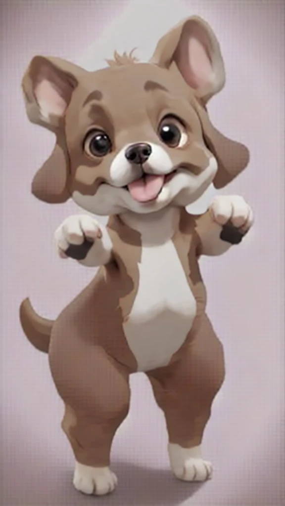 Cute dog silly face full body