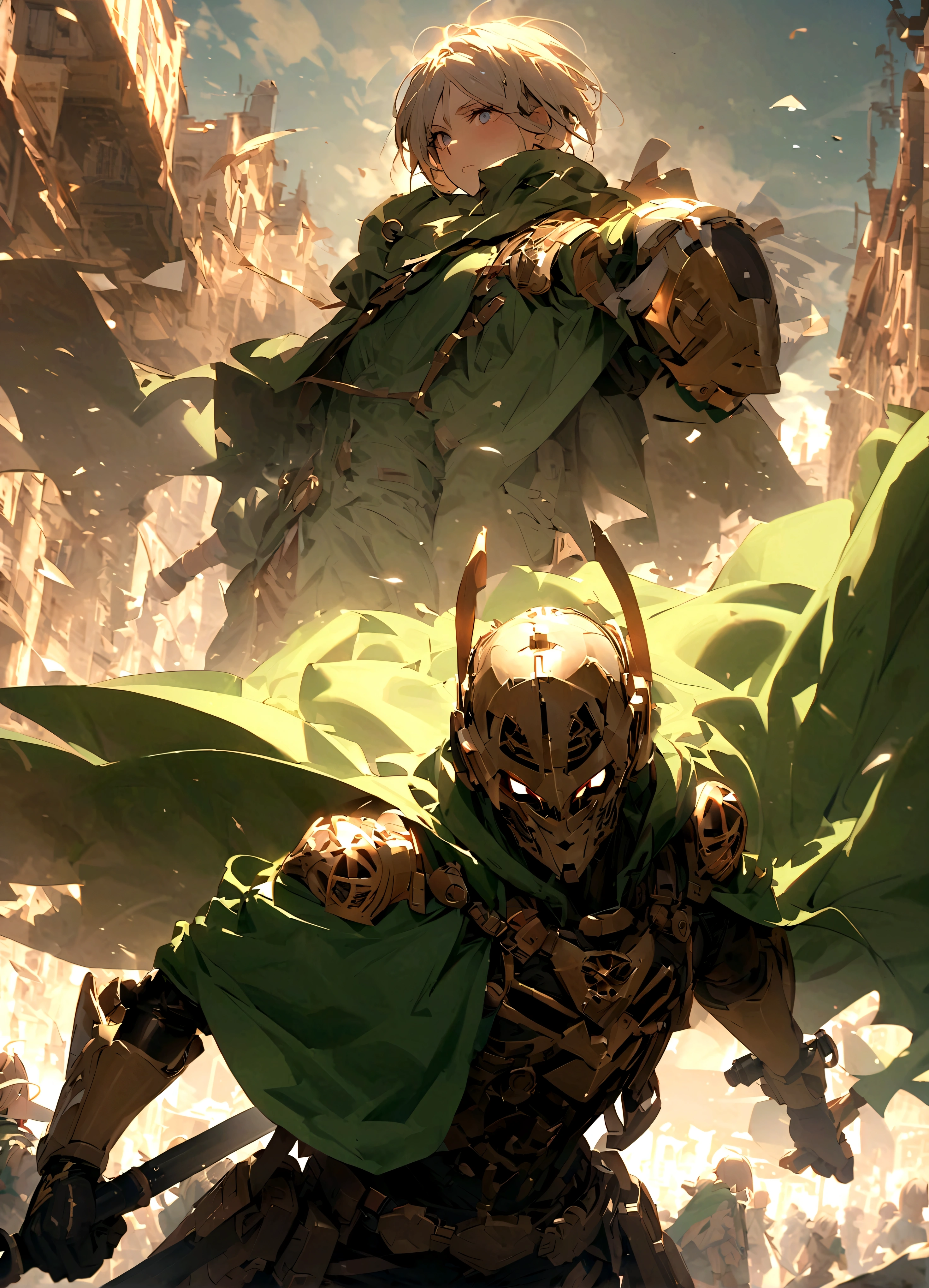Attack on Titan、Research Corps、green cloak、Three-dimensional mobile device、「I have long ago sworn to offer my heart to the cause of the revival of humanity.!! If I follow that belief and die at the end, then I'll be happy!!」FACING。、「If there's anyone who can change something That person is I'm sure he's someone who can throw away the things that are important to him.