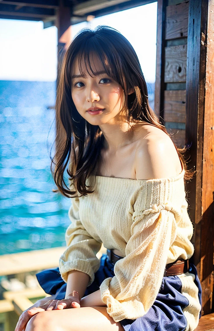 The sky turns red、Off the shoulder、Troubled face、Wet white t-shirt and jeans、、Light brown hair、Elegant hairstyle、Blue Eyed Woman、A woman with a cute upward gaze、When the sky gets dark、The sky turns red as the sun sets、Tight clothing that shows your body lines、、Elegant summer knitwear、Elegant summer sweater、Leather Belt、Short skirt、Dress elegantly着こなす、Luxury Bagedium Shorthair:1.4))、The sun shines on her、Light brown hair、Light brown hair、The sky was dyed red、There are clouds、private's cute、彼女のAmple breastsは服の上からでも明らかです.、輝く太陽はとてもbeautiful、Dusk is approaching、Lens flare、I can see the sunset、((Sunlight reflecting off the ocean、Ocean View、The sun shines on the sea、'beautiful.、Small earrings、private'evening、Birds are also flying、、Brown Hair Color、Tying up hair、The woman is on the right:1.4))、Luxury Leather Belts、Shiny clothes、Light beige hair color、Background Blur、Braid only the front hair、Light brown hair、{{Cowgirl Shot}}、((Close-up shot from the waist up、Ample breasts:1.4))、にっこりsmile、Silk clothing、服からでも分かるAmple breasts、Braid only the front hair、Cowboy Shot、Gorgeous white collared silk shirt and brown skirt、Dress elegantly、Luxury Bags、素敵なsmile、((Ample breasts))、Full body photo、ring、Short skirt、Tuck your hair behind one ear、Silver Necklace、smile、 Elegant ponytail、Caustics、Highly detailed photos、Very beautiful and ideal short hair、Super no makeup、(8K、RAW Photos、Highest quality、masterpiece:1.2)、(Realistic、Realistic)、1 Girl、((Medium Short Hair、Looking into the camera:1.4))、Hair blowing in the wind