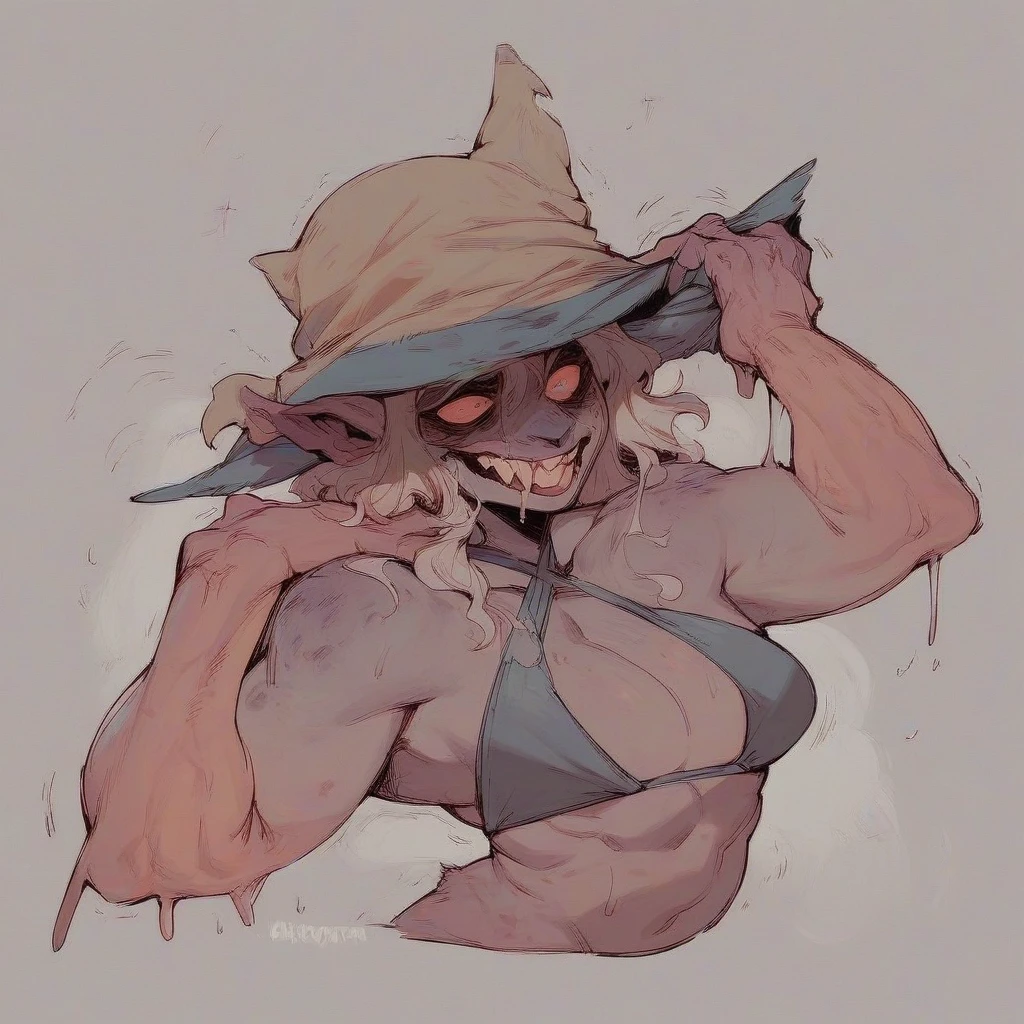 Ghost werwolf Woman big tits bikini horror nightmear