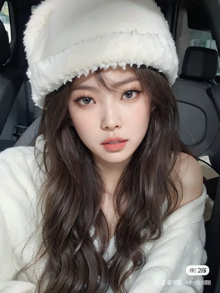full lips, slanted eyes