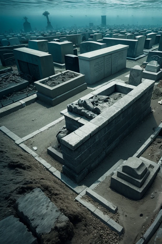 Cemetery under the seabed, very detailed and discreet