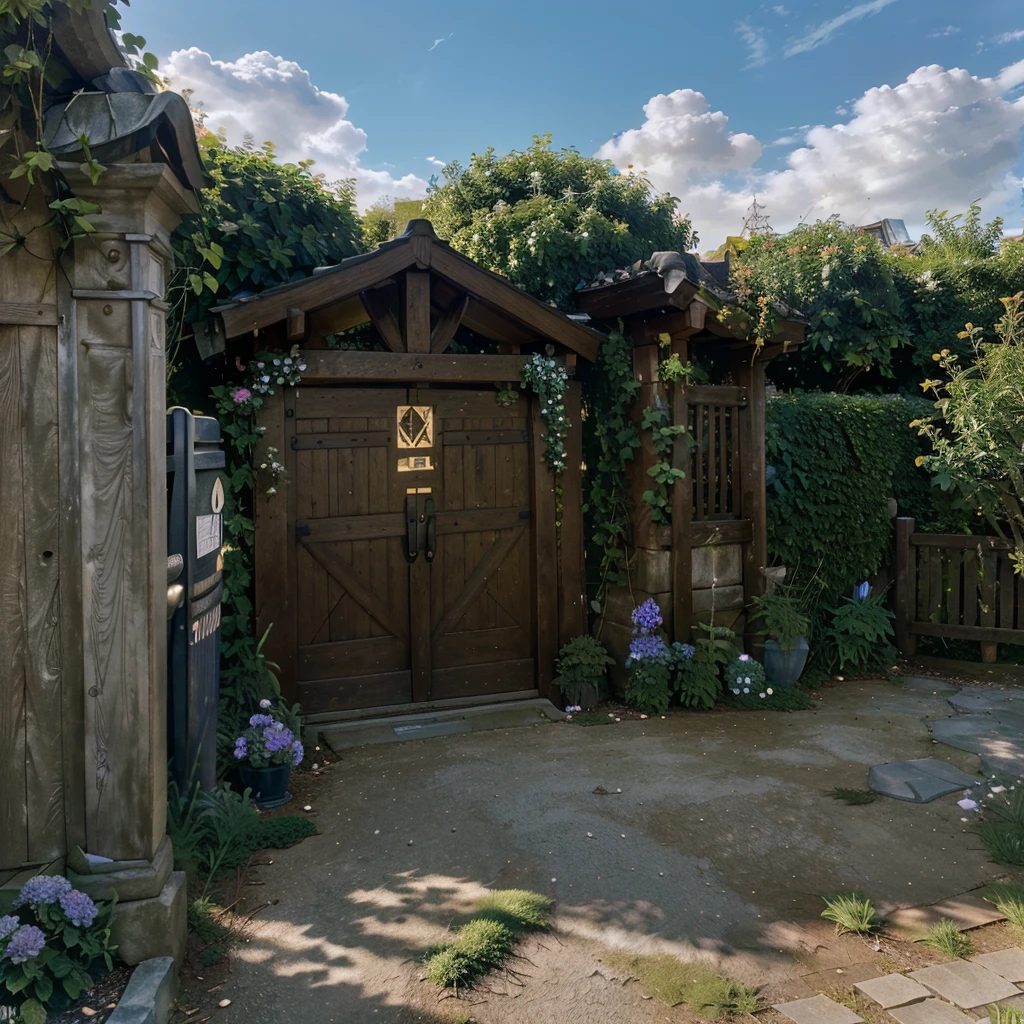 (ultra high res,photorealistic,best quality,photo-realistic),(8k,raw photo,best quality,masterplece),(photon mapping,radiosity,physically-based rendering,automatic white balance),real person,photograph,bridge, building, bush, city, cloud, day, door, fence, field,orest, garden, grass, house, hydrangea, mountain, nature, no_humans, outdoors, path, plant, potted_plant, purple_flower, road, scenery, sky, skyscraper, traditional_media, tree,