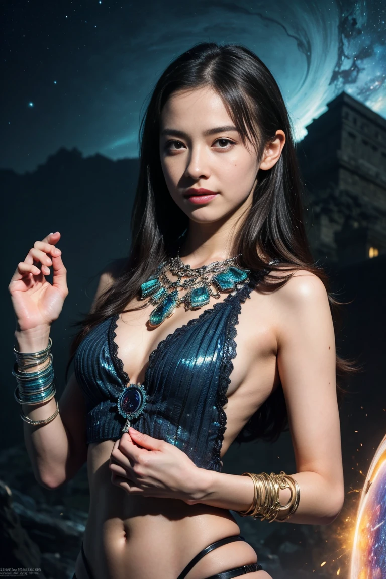 (Two beautiful age Italian girls:1.6), Close friend, (They are hugging each other:1.2), Kiss her cheek or chest,(detailed iridescent bodysuit with beautiful fractal or marble design:1.5), An incredible sight, ((high quality)), ((detailed)), ((Fantasy)), Blue Plasma Brain, Green Plasma Body, Vulgarity, Beautiful breasts, obscene, (いやらしい笑face:1.2), rough, Obscene, average, (Obsceneな:1.2), (Immorality:1.2), Lachish, (Small breasts with beautifully raised pink areolas:1.5), (Camel Toe), (Expressions of ecstasy:1.2), Realistic, Official Art, Unity 8K Wall , 8K Portraiture, 最high quality, Very high resolution, (Incredibly beautiful natural backgrounds:1.6), (18-year-old:1.5), (Sexy and glamorous:1.1), (Coquettish look:1.6), (誘惑的な笑face:1.6), (Erotic pose:1.9), (Model pose:1.8), Beautiful seductive face, Portraiture, (Thick eyebrows:1.4), (Big red eyes:1.6), Beautiful symmetrical eyes, (非常にdetailedな目:1.4),(Highly detailed face and eyes:1.7), (High resolution red eye:1.8), Intimate face, (非常にdetailedな肌の質感:1.4), White skin, 青White skin, Perfect Anatomy, thin, (Beautiful and toned body:1.5), 非常にdetailedな髪の毛, Hair Ribbon, (Moisturized Skin:1.2), No makeup, (Bear:1.1), Excellent anatomy, Focus Face, good looking, (Emilia Clarke:0.6) (Emma Watson:0.3),(Jennifer Connelly:0.4), ( face:1.5), Elegant face, Nice, sweet, (Around her neck was an intricately crafted necklace.), (Bioluminescence with a brilliant glow:1.4), (Glowing magic circle:1.5), Ancient castle ruins, Shining majestic clouds and sky, lightning, Spectacular and realistic, (Greg Rutkowski:0.8), (blue green and orange:0.4), (Art Station:1.5), Cinematic, (Browsing Caution:1.2), Hyper detailed, Dramatic Light, (Intricate details:1.1), Beautiful black hair, (He wears gauntlets adorned with jewels, intricately designed and extremely beautiful.:1.1), , Milky Way, (nebula:1.6)