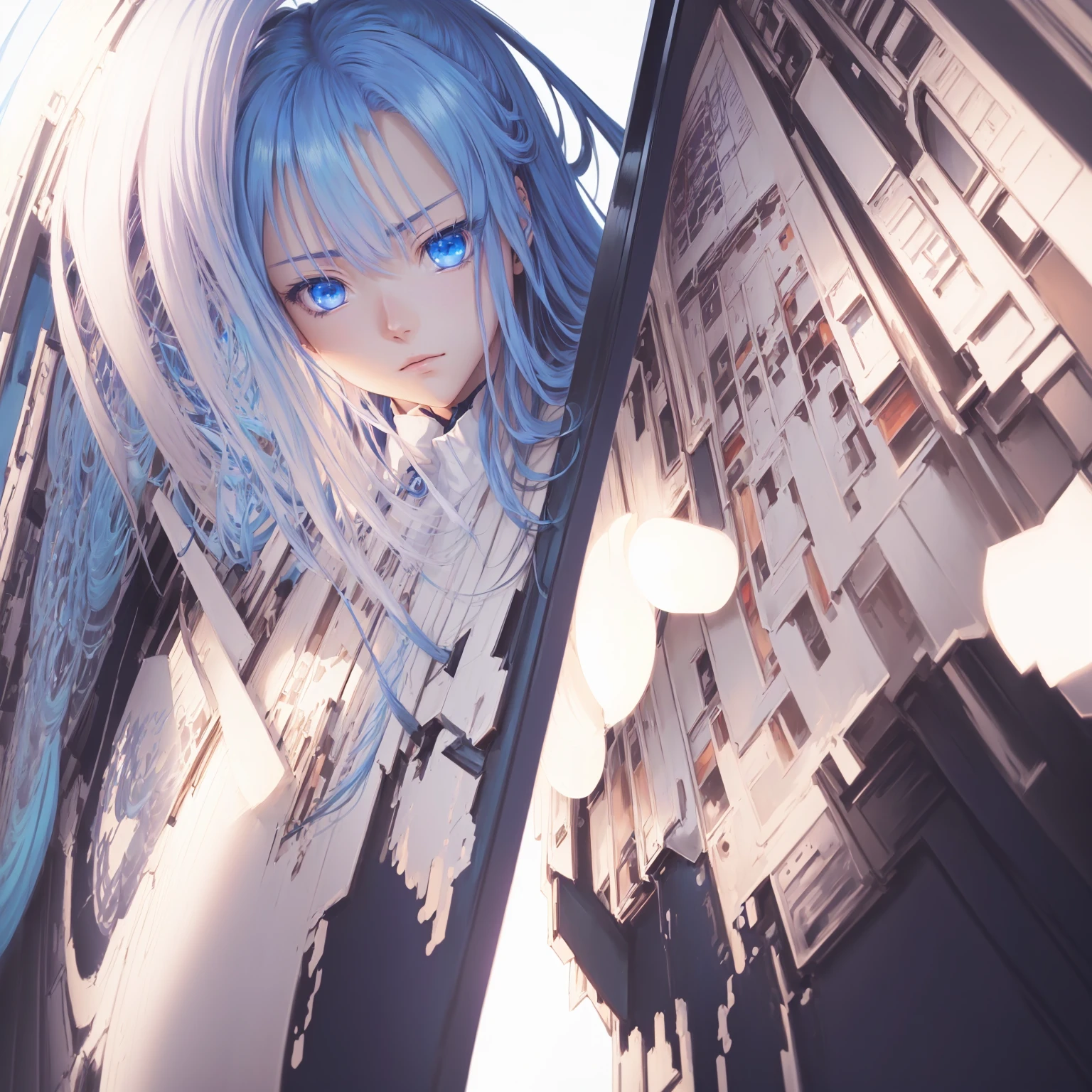 anime characters with blue eyes and long hair are posing for a picture, ufotable art style, zerochan art, detailed key anime art, clean detailed anime art, by Shitao, detailed anime artwork, detailed anime art, detailed fanart, detailed anime character art, detailed digital anime art, advanced digital anime art ”, 4 k manga wallpaper, official art