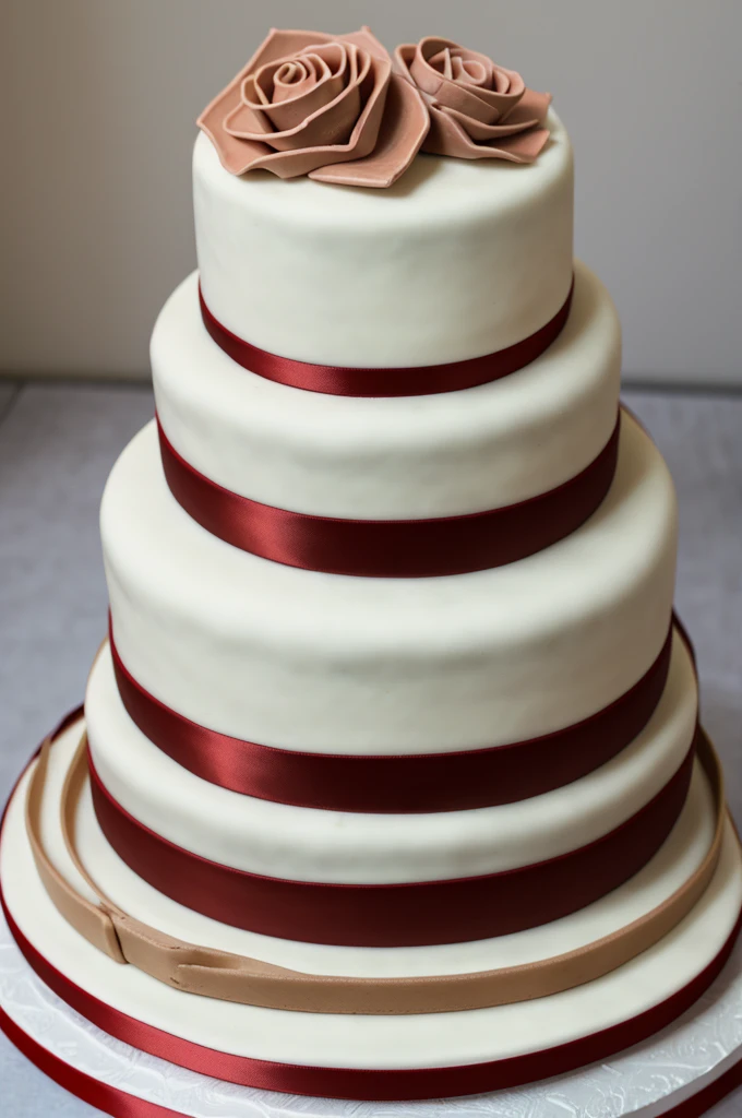 A cake with parchments