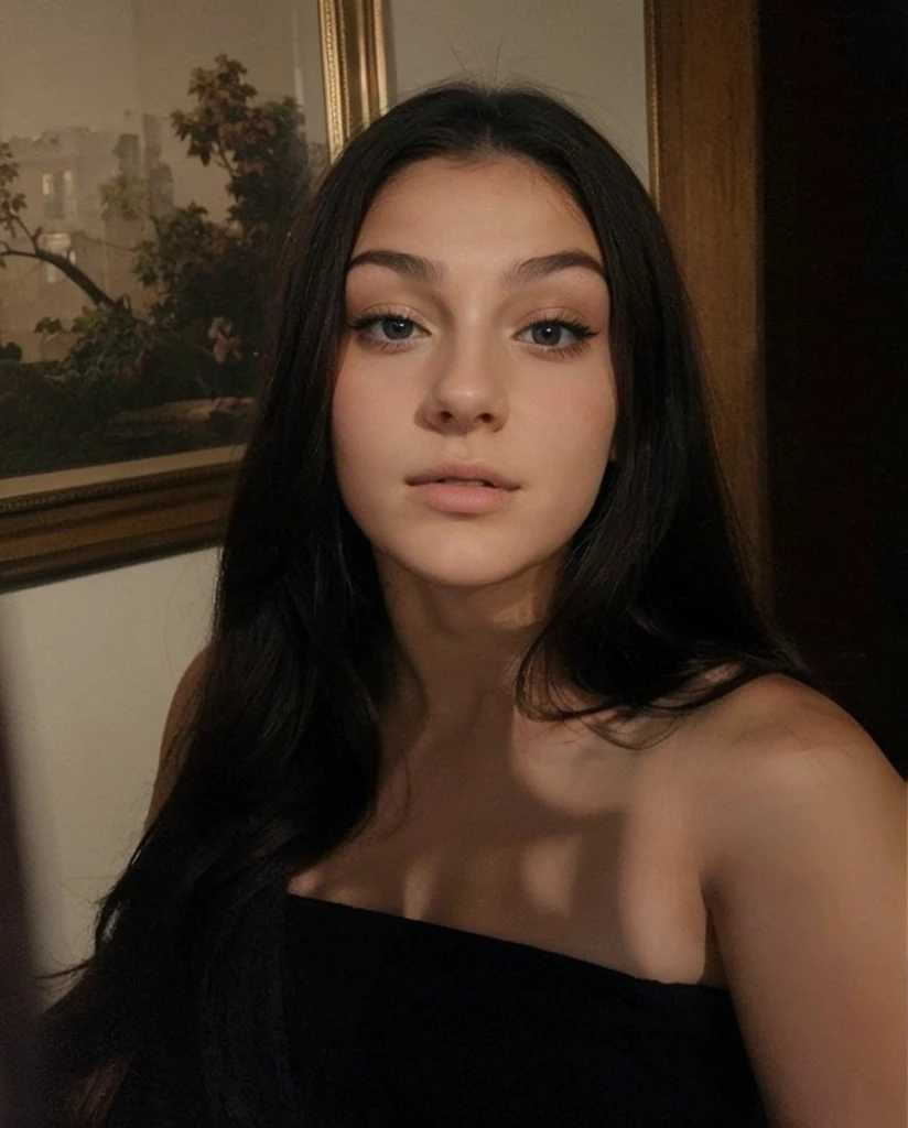 garder le visage, jeune fille de 18 ans très sexy, gros seins, cheveux noir