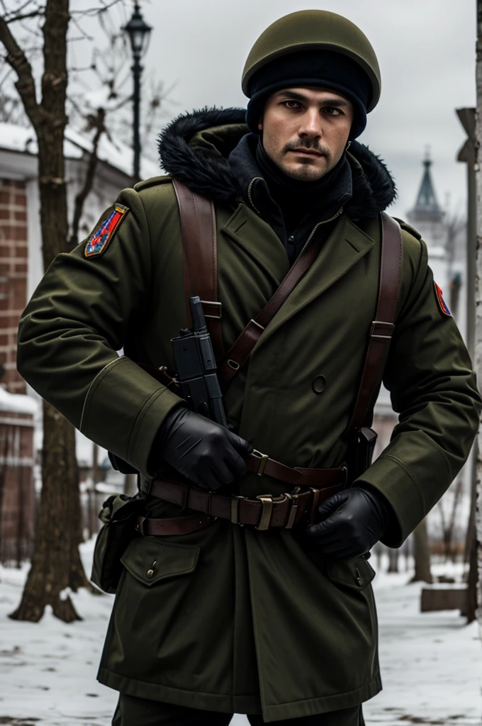 Death dressed as a Russian soldier
