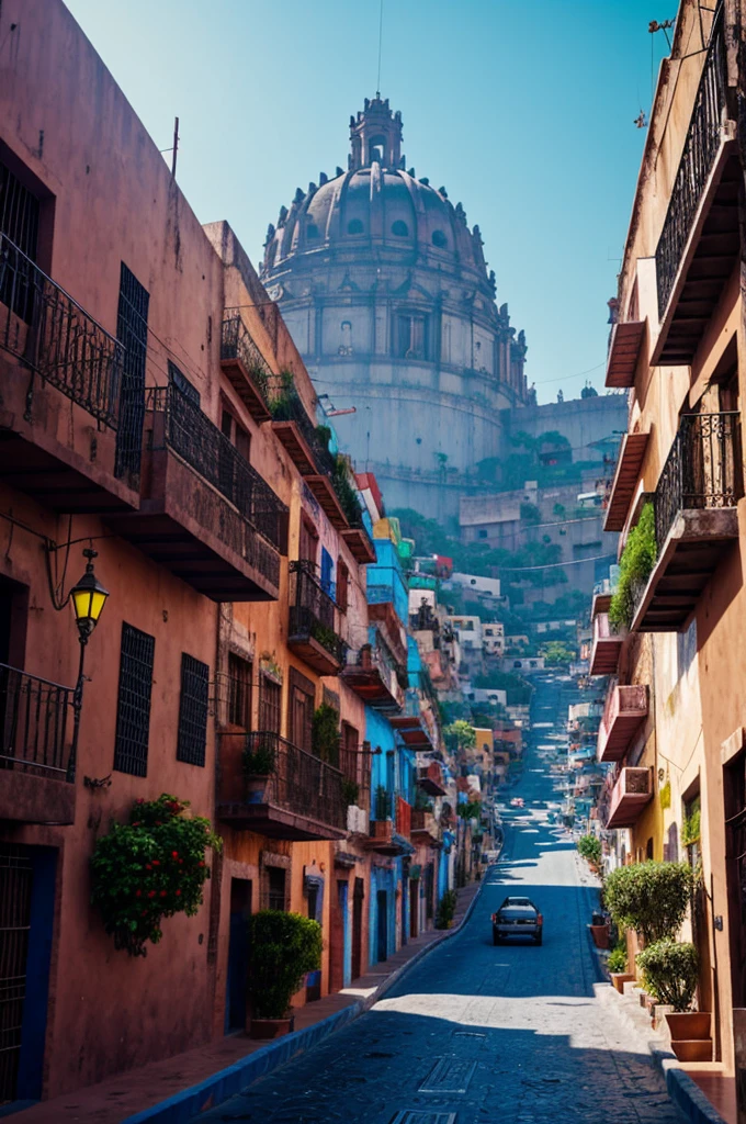Guanajuato futuristic cyberpunk style