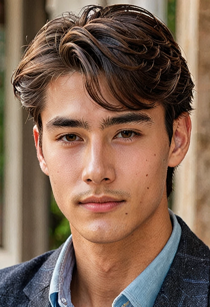 handsome man,with a familiar and comforting 16-year-old face
