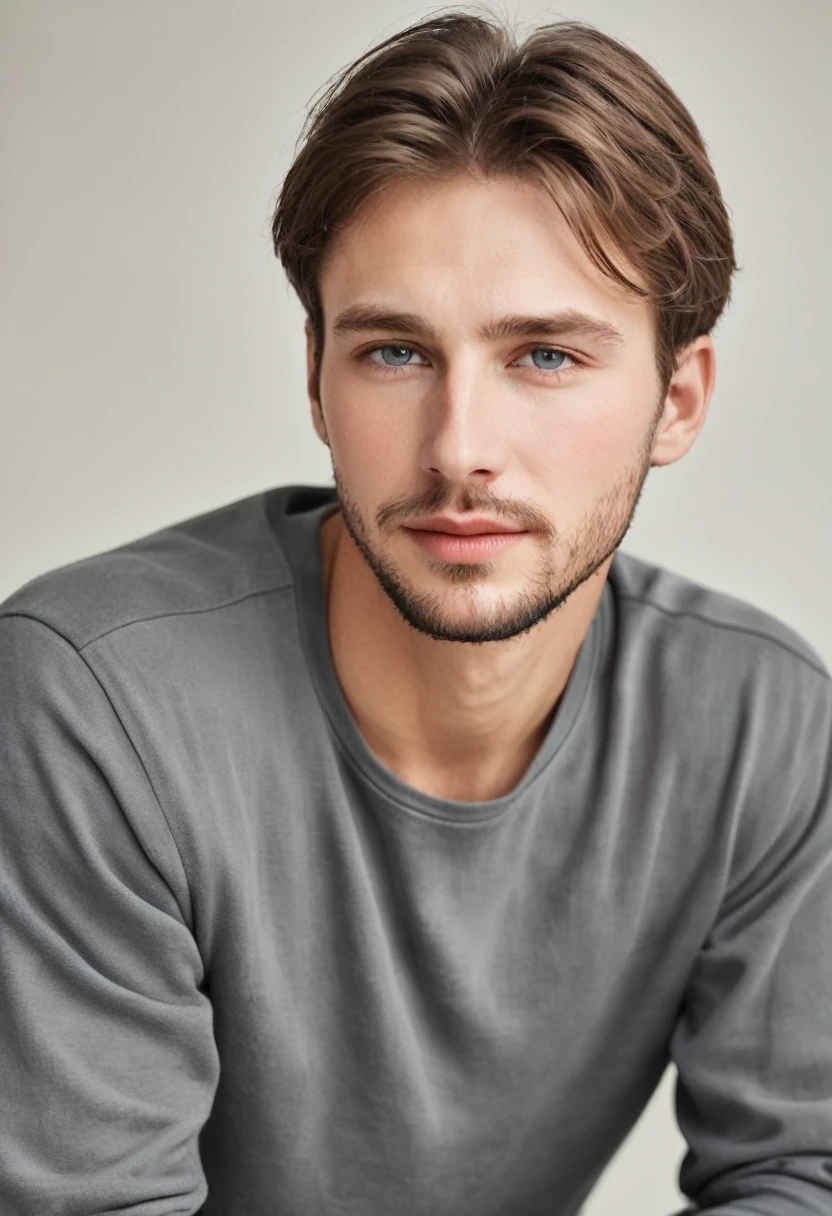 Handsome caucasian man,with a familiar and comforting -yeld fa
