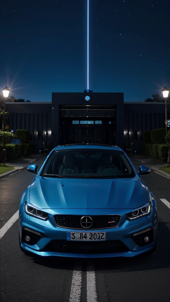 Blue night, rich car