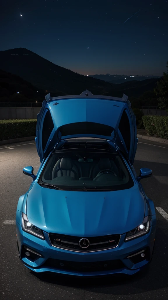 Blue night, rich car
