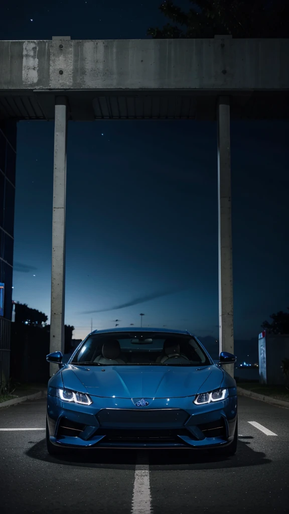Blue night, rich car