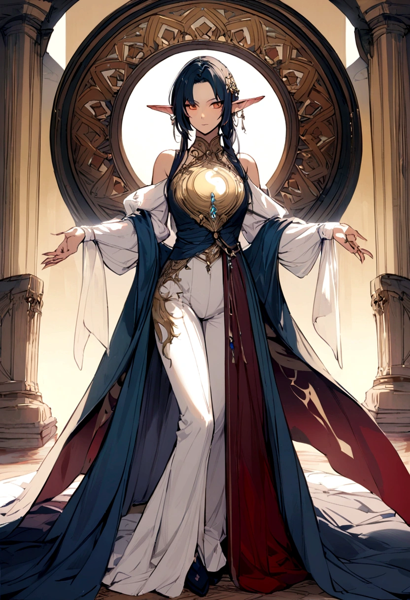 create a half-elf that resembles something with male blood sun