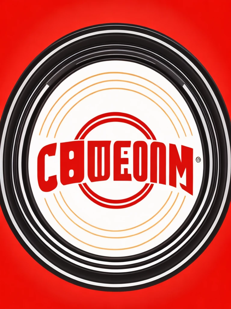 Logo of a drum hoop with tire spokes inside