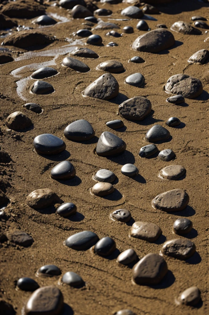 precious stones among mud